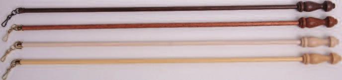 75cm Wooden Control Rods - Natural, Cream, Teak, Walnut JSC/NSH Net Screw Hook JSC/NSE Net Screw Eye JSC/NW/30 100ft/30m Contract Net Wire