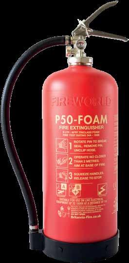Operational Safety The powerful P50 will reduce the number of extinguishers required on your