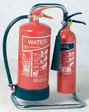 and double (2kg CO2 and 9kg extinguisher) versions. Available in red or chrome finish.