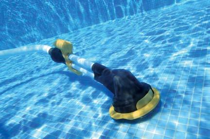Zappy is easy to assemble and effortless to use as it vacuums underwater debris automatically.