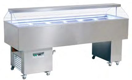 Electronic lid for ease of loading/serving Serving trays optional LED lighting optional REFRIGERATED Model Numbers Isola 4S/S Isola 6 Isola 6S/S Width
