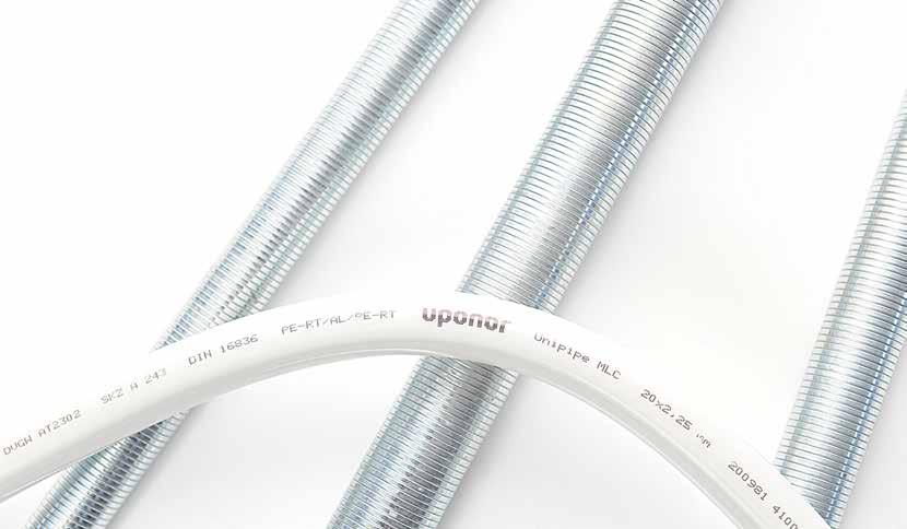 MULTI LAYER COMPOSITE PIPE (MLCP) UPONOR PLUMBING SOLUTIONS MLCP can be used for radiator systems, underfloor heating and mains water supply.