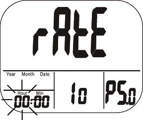 CO2-Calibration 6.9 Sampling Rate In normal mode press and hold the SET key for three seconds to enter P1.0 mode. Press LOG/ four times to enter P 5.