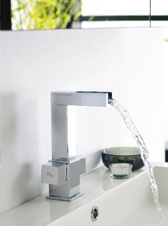 Open Spout with push button waste PA325 256 KUBIX The clean right angles of the Kubix range offer the latest
