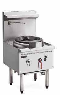 Gas Waterless Woks 600 / 1200 / 1800mm Cobra woks are constructed utilising a welded frame full chassis with a double skin wok deck that