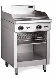 The Cobra griddle toaster has specially designed burners and stainless steel radiants perform two different