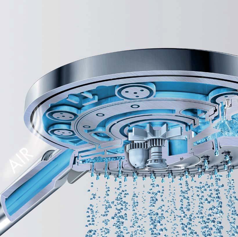 Product technology: Raindance showers Innovative Hansgrohe shower technology.