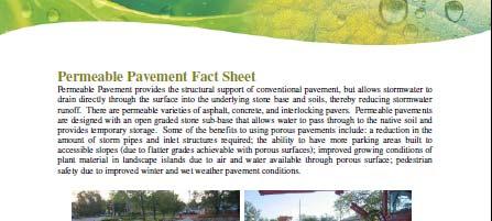 Fact Sheet and Site Design Examples Public & Staff Education