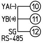 BCR2, BCD2 ⑩ YA(-) ⑪ YB(+) ⑫ SG Host computer USB port Shield wire FG ⑯ YA(-) ⑰ YB(+) ⑱ SG ⑩ YA(-) ⑪ YB(+) ⑫ SG Shield wire FG ⑯ YA(-) ⑰ YB(+) ⑱ SG ⑩ YA(-) ⑪ YB(+) ⑫ SG (Fig. 4.