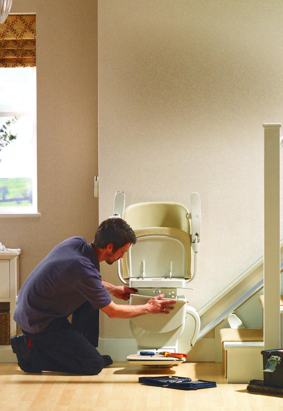 Siena / 6 Key features 1. Seat-to-footrest link When not in use, your Siena stairlift can be folded away by folding the seat and arms.