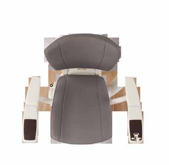 Upgrading to the powered swivel seat allows you to turn the chair easily at