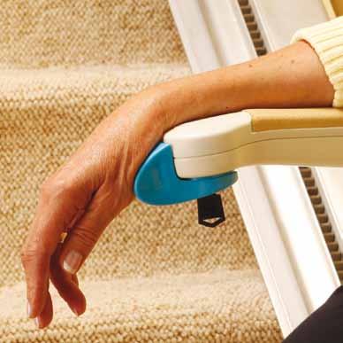Easy to use All Minivator stairlifts are operated by pressing or holding the