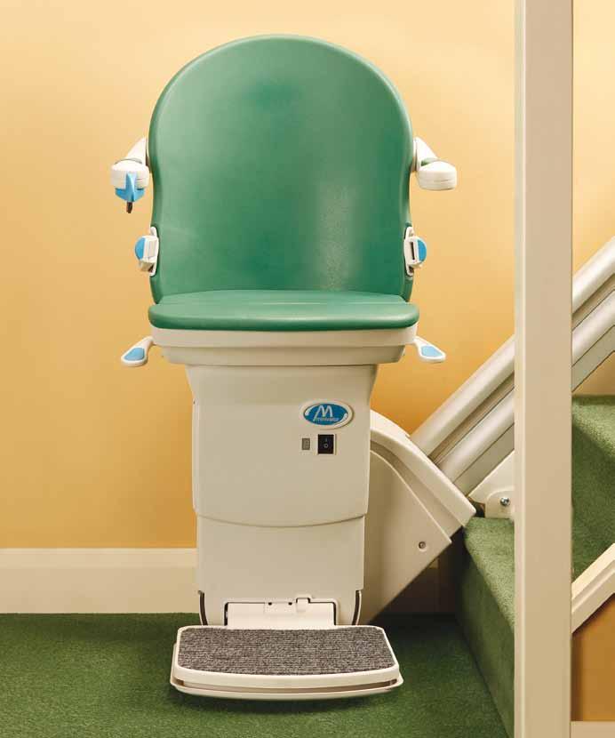Minivator 1000 Straight Stairlift For those looking for minimal track intrusion into the staircase, the Minivator 1000 offers one of the slimmest straight stairlift tracks on the market.