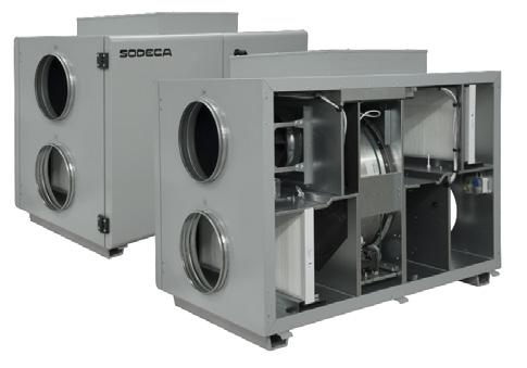 HEAT RECOVERY VENTILATORS AIR TREATMENT AND FILTRATION UNITS RIRS H EKO Heat recovery ventilators with rotating exchanger, automatic control and EC motor, designed for horizontal ducts and