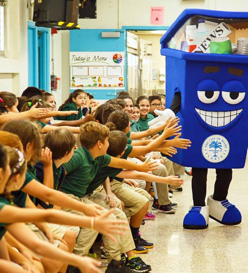 CLEAN & BEAUTIFUL Solid Waste mascot greeting