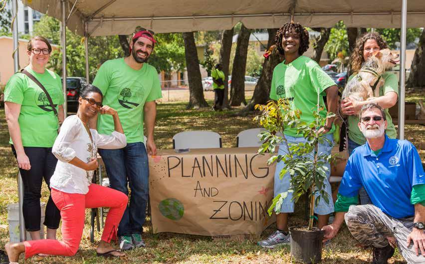Planning & Zoning employees participate in an Earth Day event at Legion Park on April, 2016.