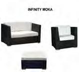 each Infinity Ghiaccio rattan set S42P pouf, sofa, armchair, coffee