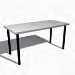 TABLES Square bistrot table T05C black iron,