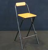 SEATS Wodden bar stool S21C wood, aluminum