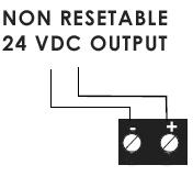 3.4 Output Circuits Nonresettable Power (500mA) 24 VDC filtered, nonresettable power can be obtained from 24v DC out Terminals.