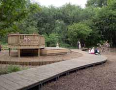 The project has also delivered a programme of HLF-funded community engagement activities and events. 8.3.04 Morden Hall Park - Play Area Creation of a natural play area for children.