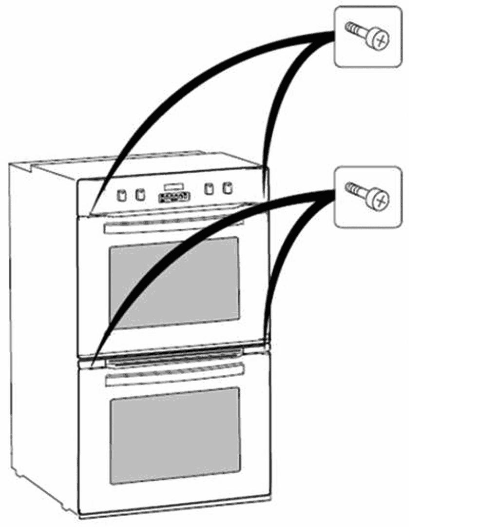 Remove the screws shown in the pictures. 3. Pull off the oven. 4.