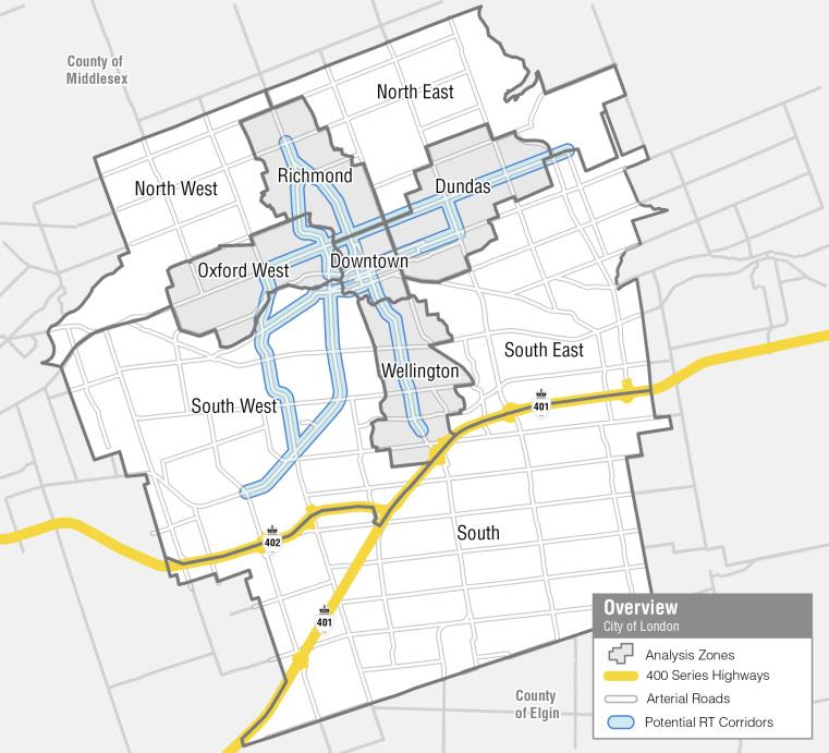 LONDON S RAPID TRANSIT INITIATIVE MASTER PLAN 2.0 Existing & Future Conditions 2.