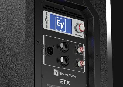 ETX POWERED THE FULLY LOADED FLAGSHIP. ETX POWERED LOUDSPEAKERS ETX POWERED Loudspeakers ETX Powered Loudspeakers are the top-of-the-line members of the EV portable sound family.