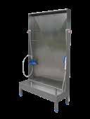 4 Apron washer 5510 Manufactured from stainless steel 1.4301. Washing with brush and spray gun.