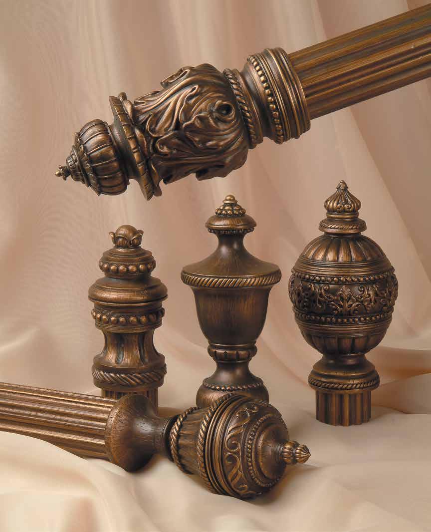 Nouveau 2 Wood Pole Collection The Nouveau Collection is a beautiful collection of finials available exclusively through