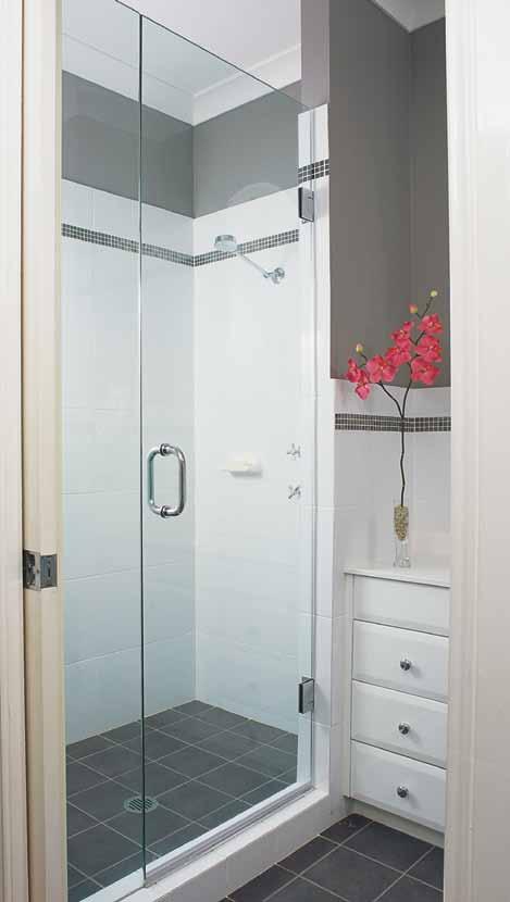 Frameless showerscreens Frameless showerscreens give a bathroom the look of luxury and a style that is timeless.