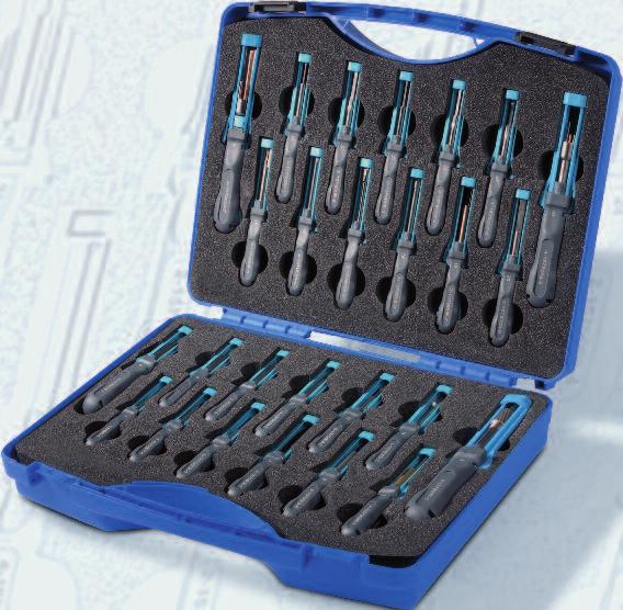 The tool kit can be customized for futher special requirements. These tools are used not only for TE Connectivity products but also those from other connector manufacturers.