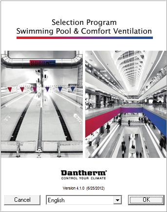 2 2.4.2 Selecting a DanX AF unit Under VDI 2089, a swimming pool hall should be supplied with minimum 10 30% outdoor air in comparison to the total air volume of the ventilation unit.