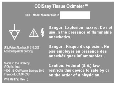 Operator s Manual Page 72 of 79 Labels Laser warning labeling: VISIBLE AND INVISIBLE LASER RADIATION AVOID DIRECT EYE EXPOSURE CLASS 3R LASER
