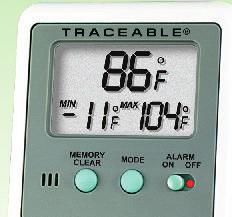 Thermometer fulfils all CDC thermometer and vaccine thermometer requirements. Records high/low readings Triple display simultaneously shows high, low, and current temperatures.