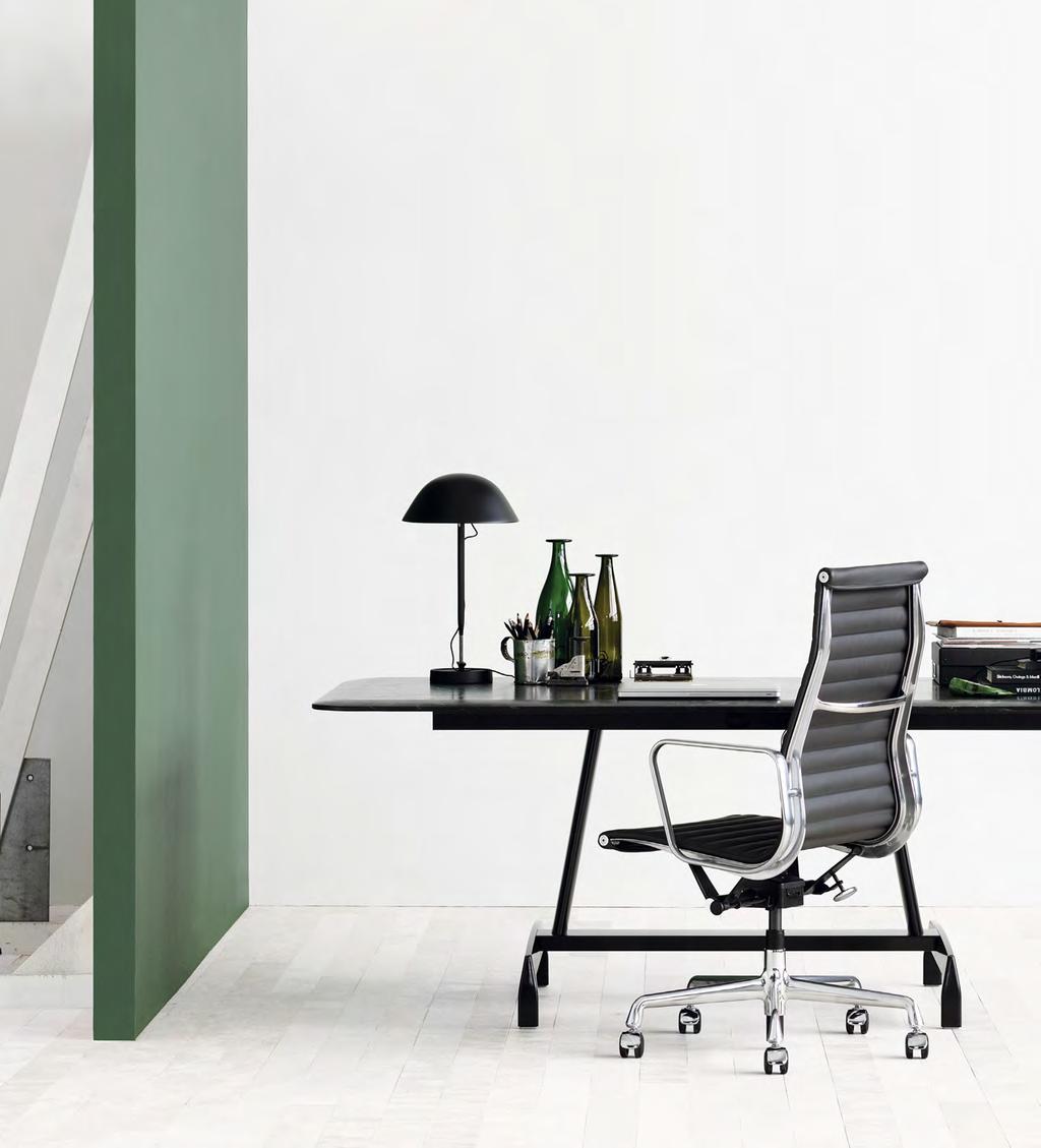 Eames Aluminum Group Executive Chair with Lava MCL Leather back/seat and Polished Aluminum frame and base.