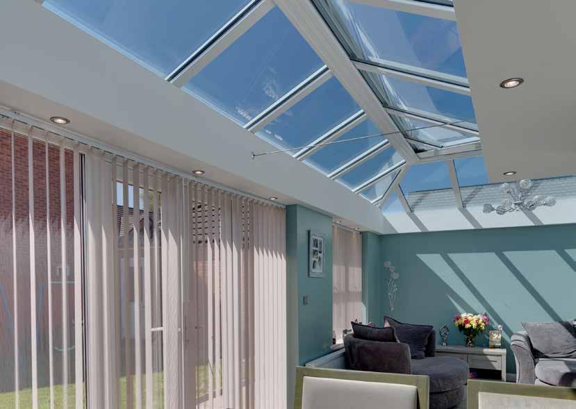 lusso THE FULL ORANGERY EXPERIENCE WITH HIGHLINE GUTTER AND LARGE HOMELY PELMET LUSSO INTERNAL PELMET Let the