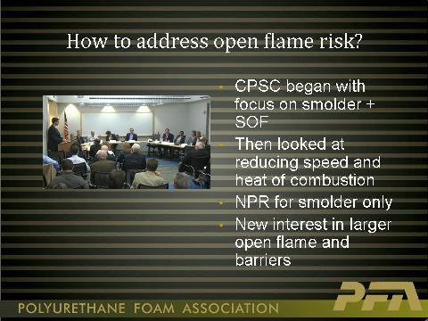 That said, the question of open flame remains. And this is a big question that the CPSC has been working on for many years.