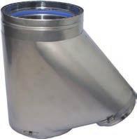 FasNSeal W Special Gas Vent Double-Wall Increaser Wye Double Wall D 4 D D Use in place of any tee for a 4 angle instead of 90.