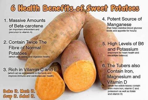 Bonus: Nutrition Information Nutritional Value in 1 Cup (200g) of Sweet Potato 769% Vitamin A 65% Vitamin C