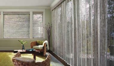 Pirouette window shadings cont d Provenance Woven Wood Shades Unified look Fabric-covered headrail and bottom rail.
