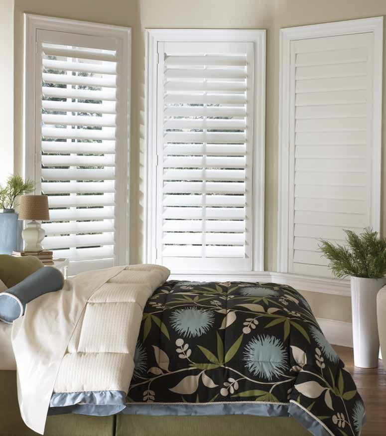 Custom shutters by Lafayette are manufactured in our state of the art facility with premium select hardwoods in nearly any size and shape.