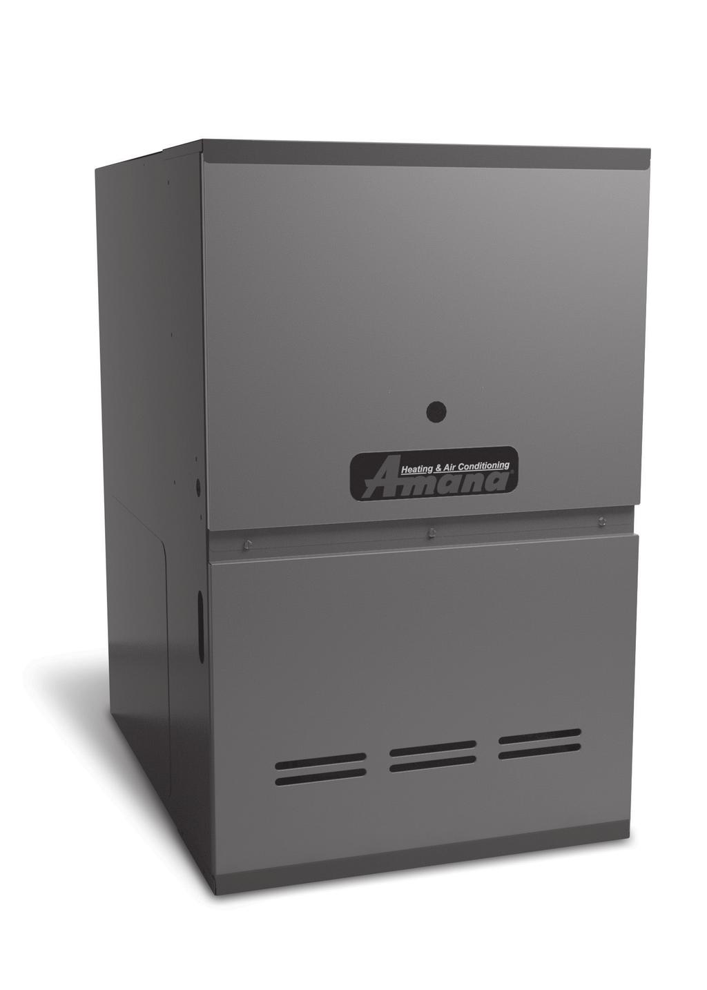 ADSH8 Heating Input: 40,000 100,000 BTU/h Two-Stage Convertible Multi-Speed Gas Furnace 80% AFUE Standard Features Two-stage convertible gas valve automatically adjusts to high or low