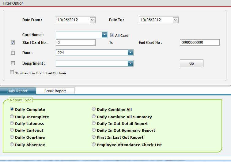 Time Attendance Reports Reports can be viewed from any location Overnight fixed shifts (24-hrs) Raw data can be