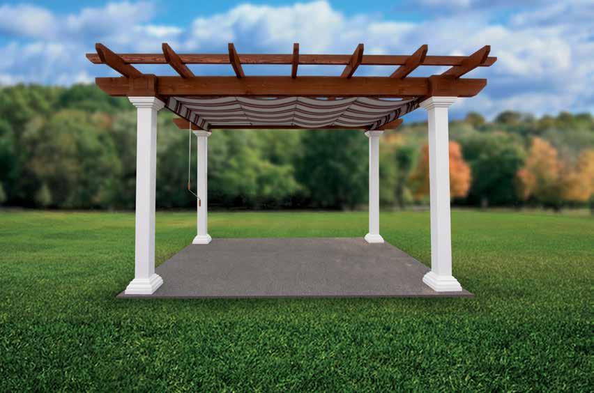 EZShade Canopy Make your pergola even more comfortable with our custom fit retractable EZShade Canopy System.
