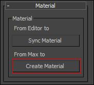 10. In the Lumberyard Exporter, go to the Material section and click on the Create Material button. 11.