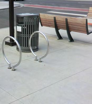 The design standards and guidelines for bicycle parking on page 20 in Chapter 1.0 Site Design Standards & Guidelines also apply to the design of bicycle parking located in the Public Right-of-Way.