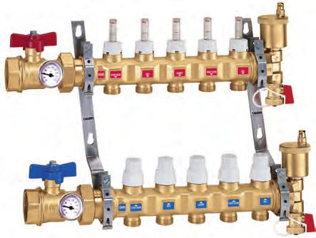 12135 BRASS DISTRIBUTION MANIFOLDS 668S1 TwistFlow Assembly Pre-assembled radiant manifold consisting of return distribution manifold complete with built-in shut-off valves suitable for