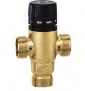 6 A THERMOSTATIC MIXING VALVES FOR PLUMBING AND HYDRONICS 521 MixCal Press Adjustable thermostatic mixing valve for point of distribution in domestic water systems and radiant hydronic heating