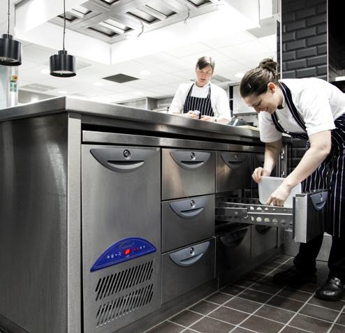 PRACTICAL FEATURES FOR THE REAL WORLD Designed and built to international quality standards for reliability and performance, and fully HACCP compliant, the counters are compatible with a